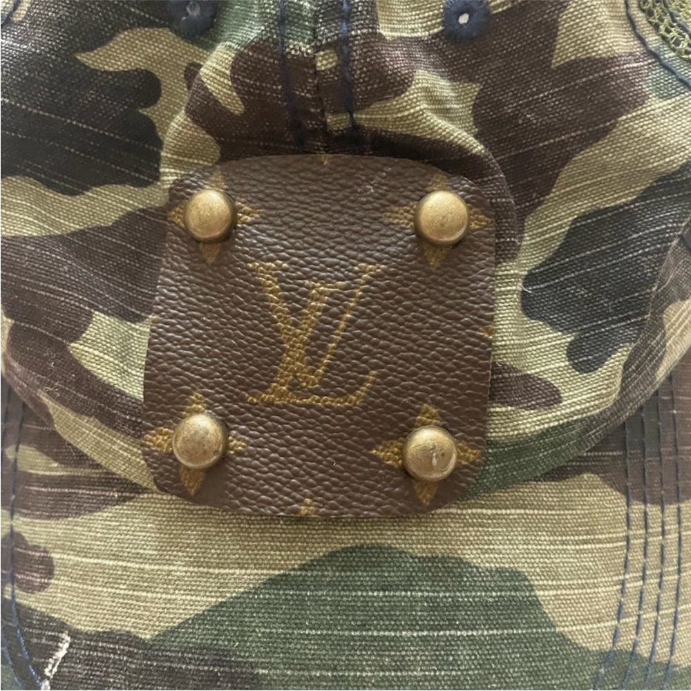 Louis Vuitton Green and Brown Camouflage Hat
